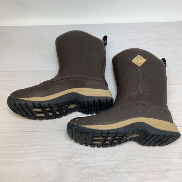 MUCK MEN'S ARCTIC EXCURSION MID BROWN INSULATED BOOTS SIZE 9 - Picture 3 of 11